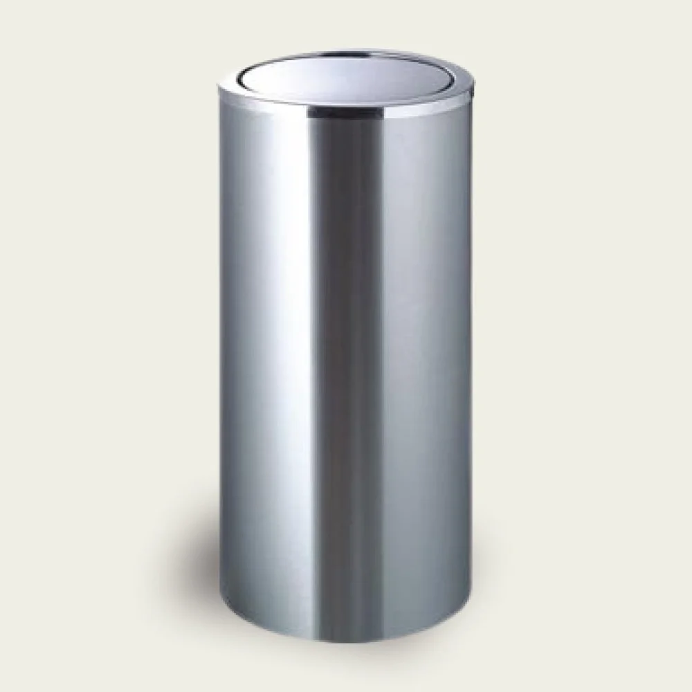 B45A - Garbage Can with Swing Lid (Stainless Steel)